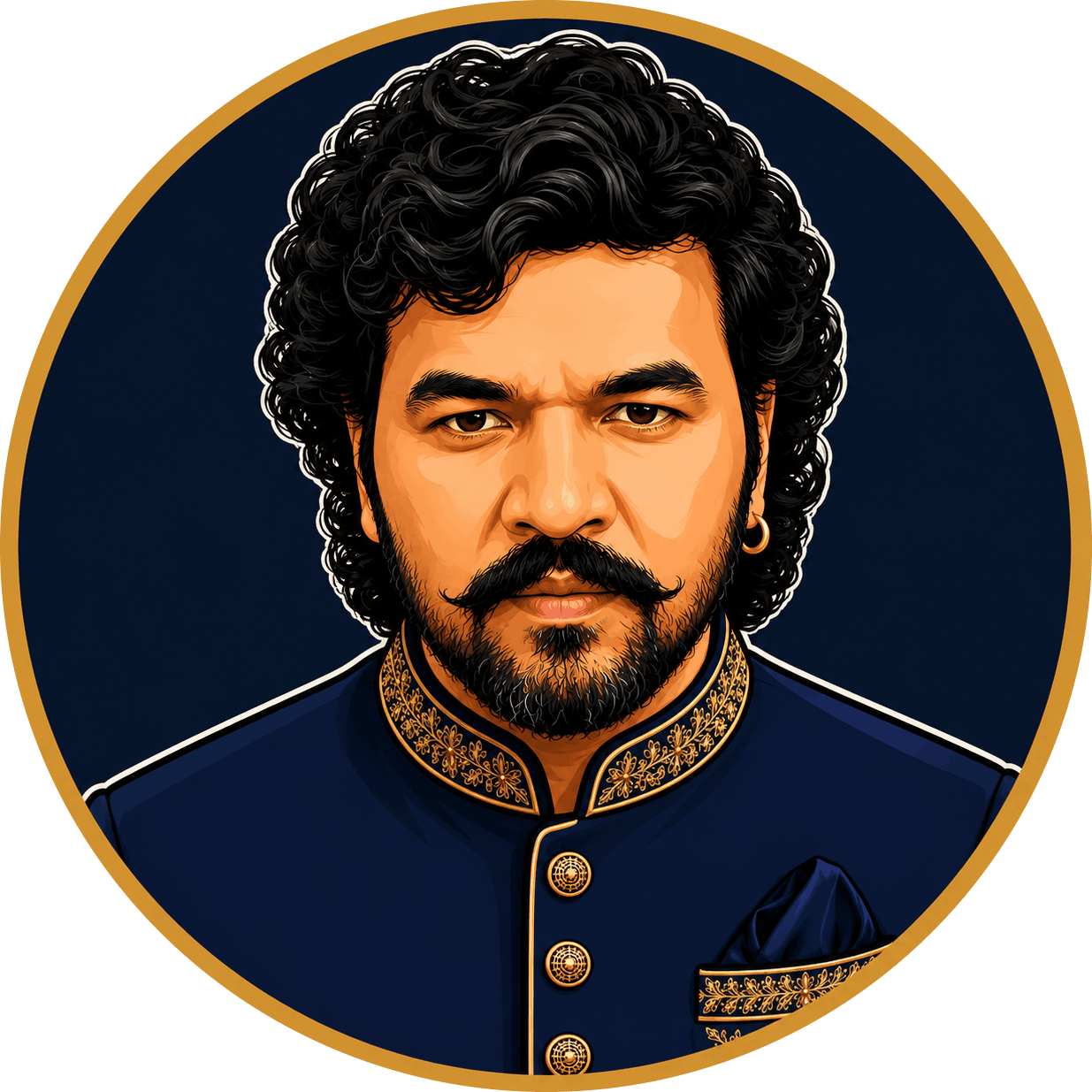 Lakhan Panchal Official Music Artist Logo with Portrait